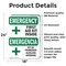 Signmission First Aid Kit Inside Bilingual, 18 in W x Rectangle, Vinyl Decal OS-2PACK-EM-D-1824-L-10322 - alternate 4